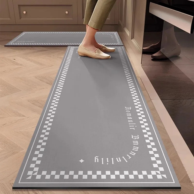 German Kitchen Floor Mat – Waterproof Oil-Resistant Diatomaceous Earth Absorbent Pad, Non-Slip Quick-Dry Dirt-Resistant Kitchen Rug