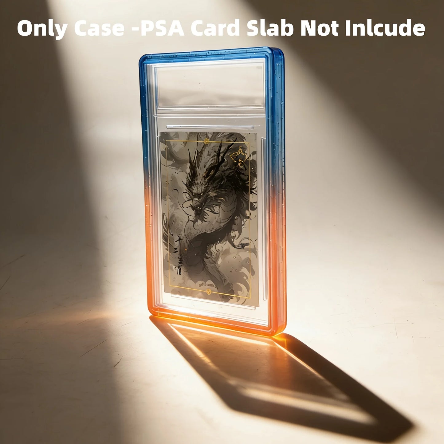 Étui de protection Bumper en TPU à paillettes – Housse de protection avec dos transparent pour cartes à collectionner PSA 35PT