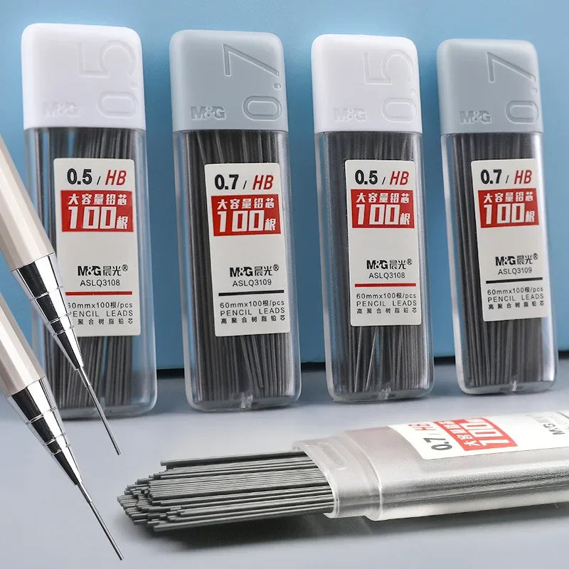 Mines de crayon mécanique 2B/HB – Recharges de graphite de 0,5 mm et 0,7 mm pour l'écriture, le dessin, l'esquisse, les fournitures scolaires et de bureau