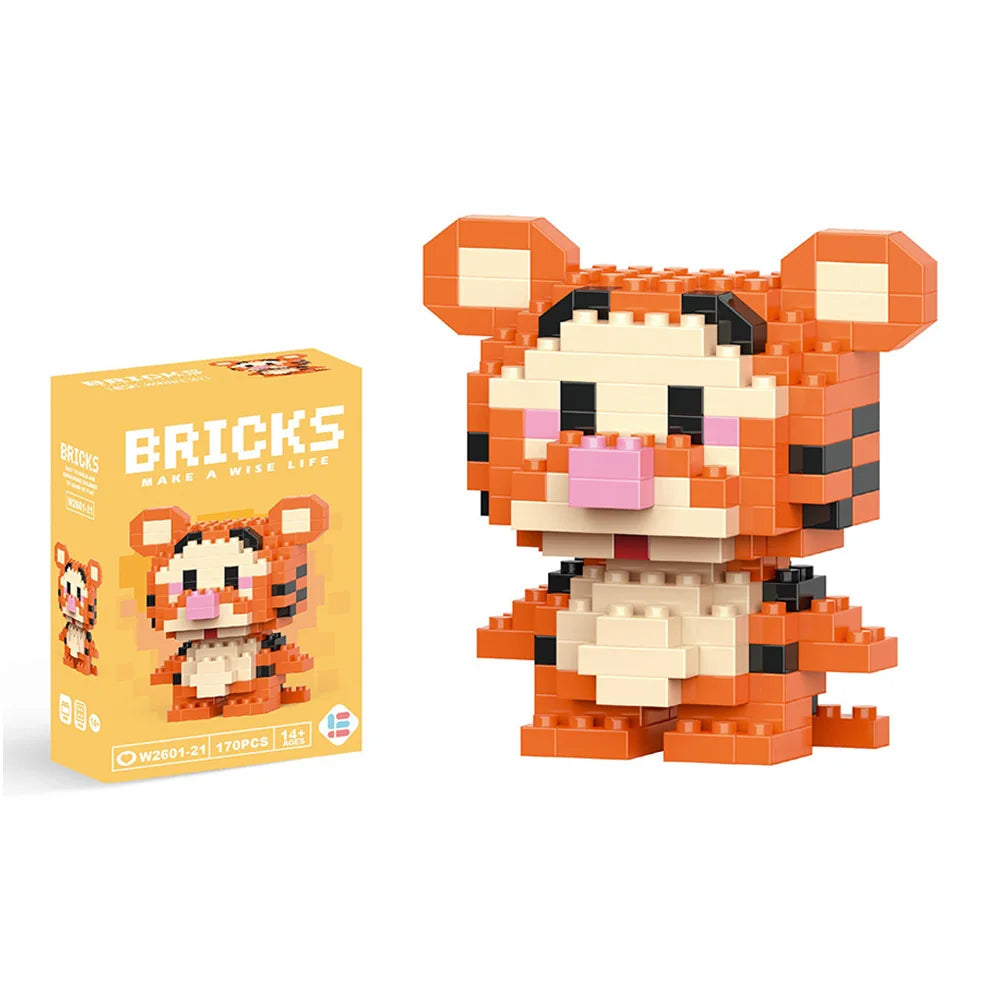 Disney Stitch & LinaBell Building Blocks Set – Cartoon Character Figures, DIY Assembly Bricks & Creative Construction Toy Gift for Kids