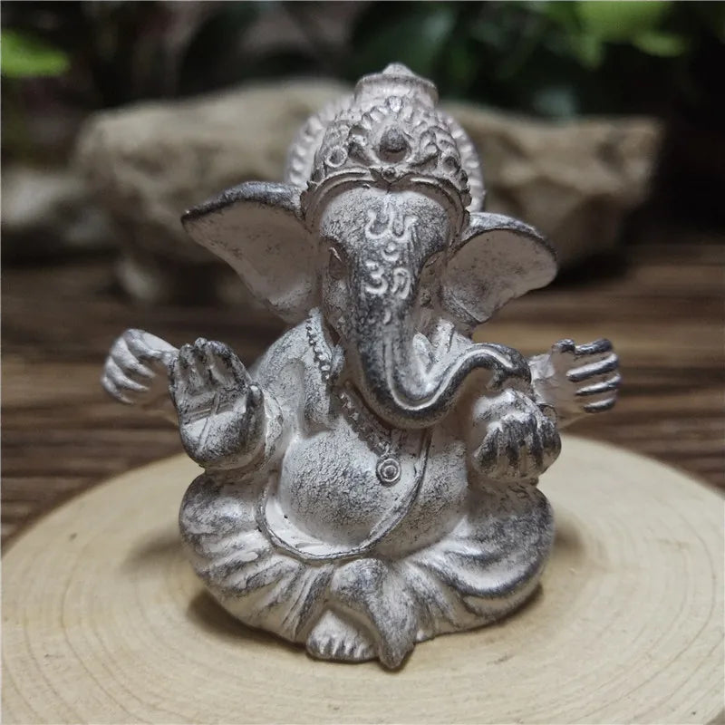 Statue de Ganesha en bronze – Figurine de sculpture du dieu éléphant hindou pour décoration de maison, de bureau, décoration spirituelle et cadeau