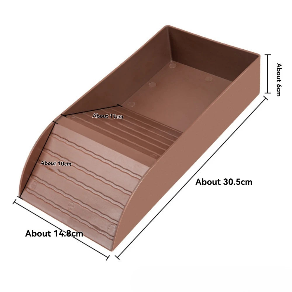 Reptile Bathing Pool & Feeding Dish – Water Bowl with Ramp for Snakes, Turtles, Bearded Dragons & Lizards, Terrarium Habitat Accessory