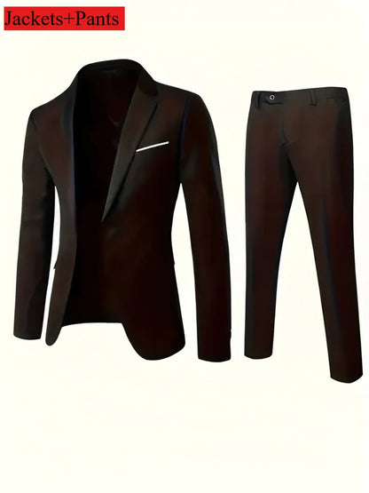 Traje de hombre beige de 3 piezas – Americana de esmoquin formal, chaleco y pantalones, traje de boda para novio, padrino de boda o graduación