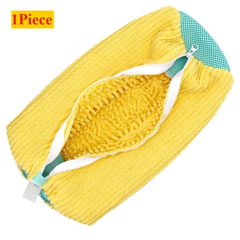 Shoe Washing Machine Bag with Cleaning Brush Set - Durable Reusable Laundry Bag for Sneakers, Running Shoes & Delicates (1, 2 or 4 Pack)