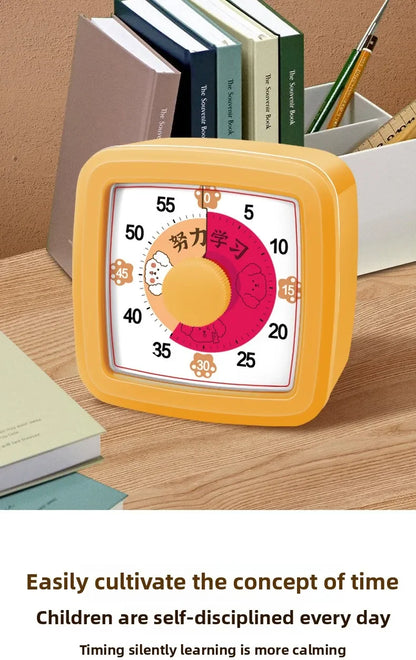 Temporizador visual de 60 minutos con luz nocturna – Reloj de cuenta regresiva para niños, estudiantes y productividad