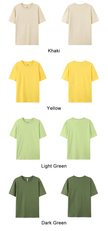 Women’s 100% Cotton Solid T-Shirt Summer Casual Sporty Loose Short Sleeve O-Neck Tee White Black
