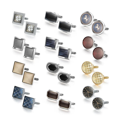 Luxury Copper Cufflinks for Men – Round & Square Shirt Cuff Links for Wedding, Business & Formal Wear | Men's Fashion Accessories Gift