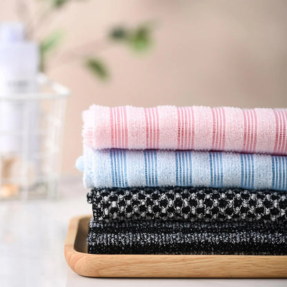 Toalla de baño exfoliante – Estropajo de espalda para el cuerpo, paño de lavado, esponja de ducha suave para limpieza profunda, exfoliación de la piel y accesorios de baño