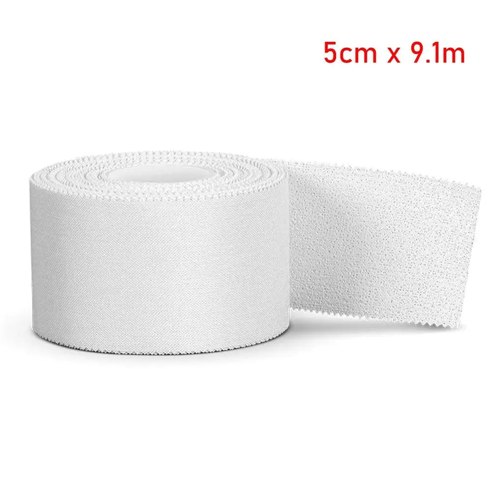 Cinta deportiva atlética de 9,1 m – Venda adhesiva de algodón impermeable para boxeo para soporte de distensiones, protección contra lesiones y envoltura deportiva (2,5/3,8/5 cm)