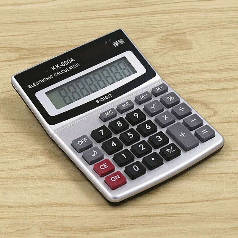 KK-800A Metal Desktop Calculator – Large-Display Wide Business Calculator for Office, School & Home, Durable Computer Supplies
