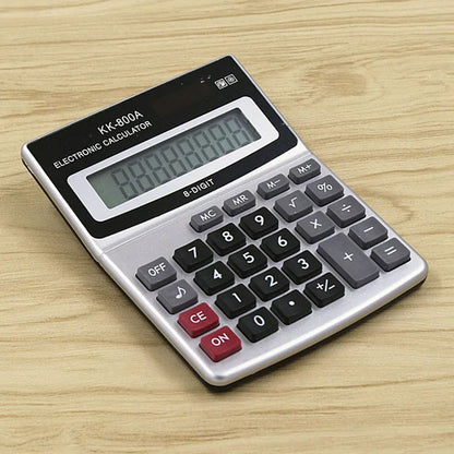 KK-800A Metal Desktop Calculator – Large-Display Wide Business Calculator for Office, School & Home, Durable Computer Supplies