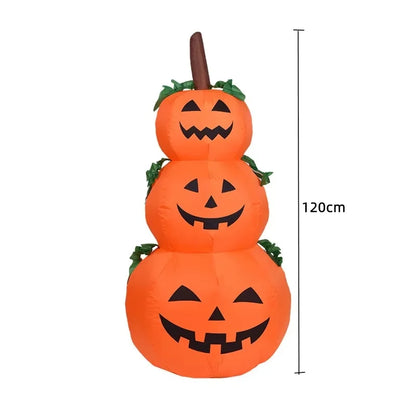 2.4M Large Halloween Inflatable Ghost Decoration – Ghost Holding Pumpkin Street Sign, Trick or Treat Yard & Party Decor