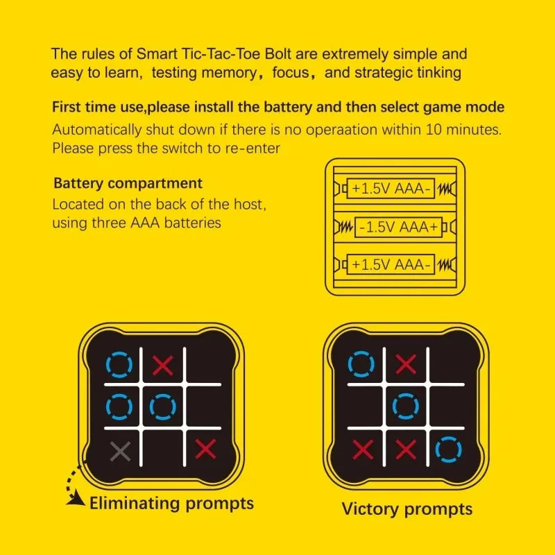 Jeu d'échecs et de morpion électronique – Jeu de société stratégique multifonctionnel pour enfants, jouet interactif d'entraînement cérébral, puzzle logique éducatif et cadeau d'activité parent-enfant amusante