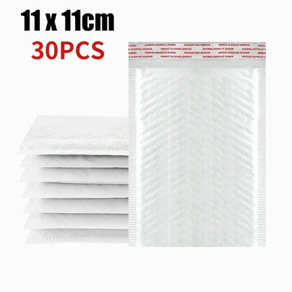 Sobres de burbujas blancos – Sobres de envío acolchados impermeables con autocierre, bolsas de embalaje de burbujas gruesas para envíos seguros (11/15/23 cm)