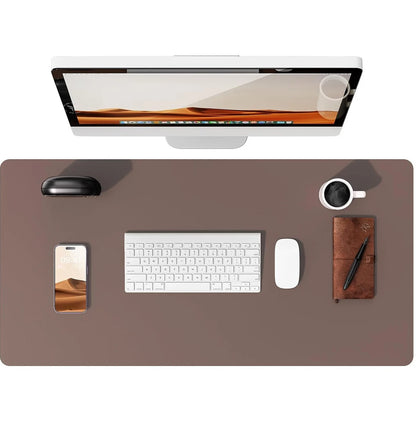 Alfombrilla de escritorio grande de cuero PU - Mouse Pad antideslizante y protector de escritorio para laptop, teclado, oficina y juegos