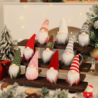 3PCS Swedish Handmade Plush Gnome Christmas Ornaments – Cute Hanging Decorations for Xmas Tree, Home, Holiday Party & Festive Decor