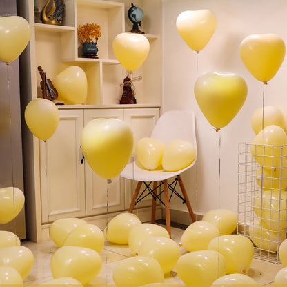 12-Inch Heart Balloons – Love Helium Balloons for Weddings, Birthdays, Valentine's & Party Decor