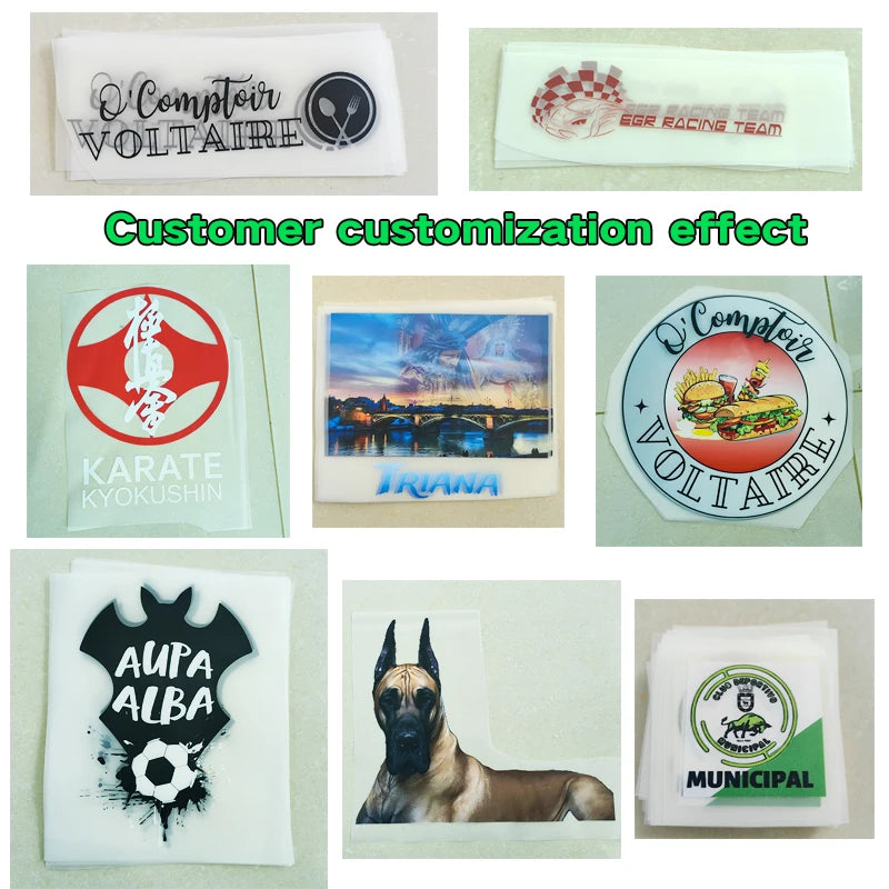 Custom DTF Heat Transfer Stickers – Ready to Press Logo & Photo Iron-On Transfers for Clothing | DIY Washable T-Shirt Thermal Patches
