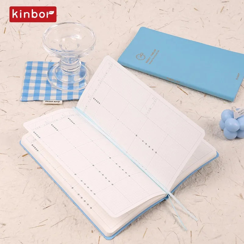 Kinbor Undated Weekly Planner – Portable Daily, Monthly & Schedule Journal Notebook