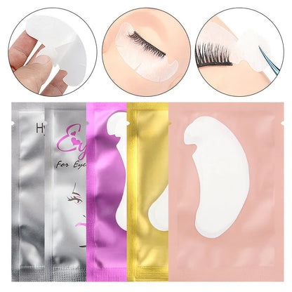 50 PARCHES DE HIDROGEL PARA EXTENSIONES DE PESTAÑAS – Almohadillas para Debajo de los Ojos para Injerto de Pestañas, Aislamiento de Pestañas, Mascarilla Hidratante para Ojos y Tratamiento de Belleza