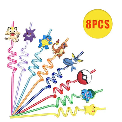 Pokémon Theme Birthday Party Decorations – Cartoon Pokémon Go Tableware Set (Cups, Plates & Pikachu Balloons) for Baby Shower & Party Favors