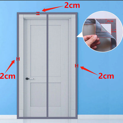 Mosquitera magnética a medida para puerta – Cortina de malla antinsectos con cierre automático
