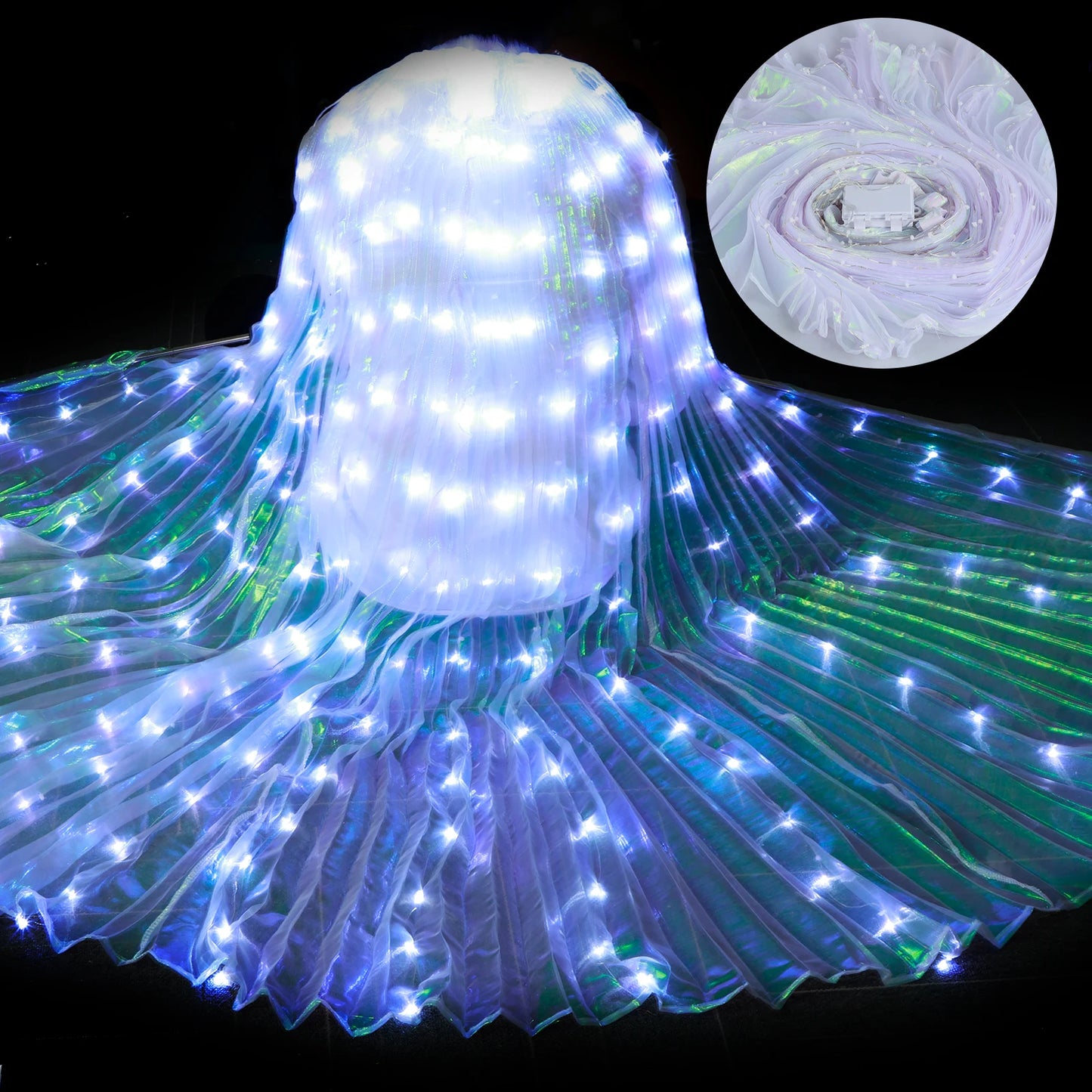 LED Light-Up Butterfly Fairy Wings – Luminous Costume Wings for Dance, Parties, Cosplay & Stage Performances