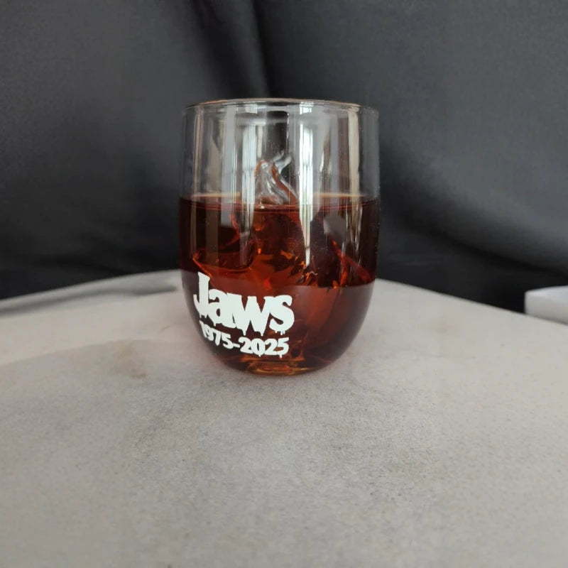 Great White Shark Glass Cup, Transparent Shark-Shaped Drinking Glass, Creative Water Cup, Unique Shot Glass for Home, Kitchen and Bar Use