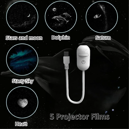 2-in-1 Galaxy Star Projector Night Light – Mini Starry Sky Ambient Lamp for Bedroom, Sleep & Home Decoration
