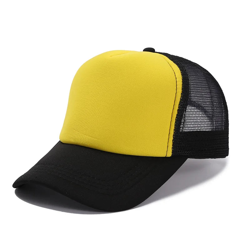 Gorra Trucker de Malla de 5 Paneles con Logotipo Personalizado – Gorra de Béisbol Ajustable para Hombres y Mujeres, Equipos Deportivos y Uso al Aire Libre en Verano
