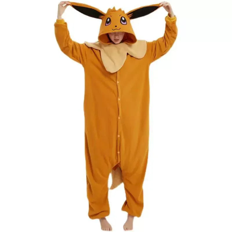 Pokémon Kigurumi Cosplay Onesie – Pikachu, Gengar Anime Jumpsuit for Men & Women (Halloween Party Outfit)