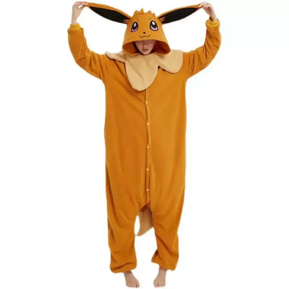 Pokémon Kigurumi Cosplay Onesie – Pikachu, Gengar Anime Jumpsuit for Men & Women (Halloween Party Outfit)