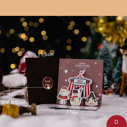 3D Folding Christmas Greeting Card – Merry Christmas & Happy New Year Gift Card for Xmas Party, Navidad & Holiday Decor