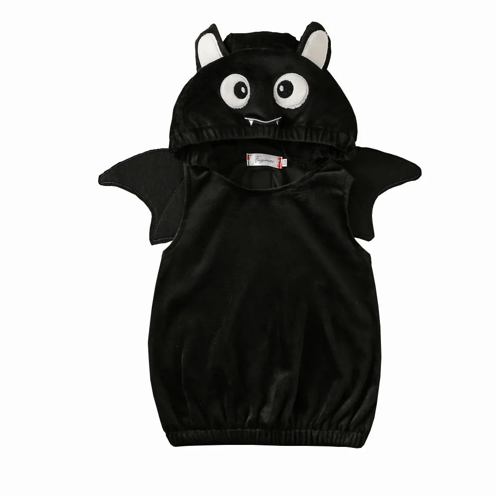 Umorden Baby & Toddler Black Bat Halloween Costume – Unisex Bat Hoodie Vest Outfit for Infants & Toddlers, Sizes 1T–3T