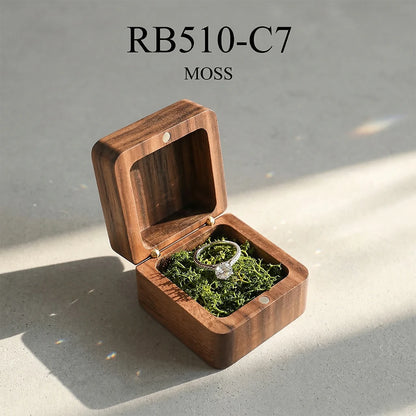 Personalized Wooden Jewelry Box with Custom Engraving for Rings, Earrings, Bracelets, Wedding Proposals & Gift Packaging