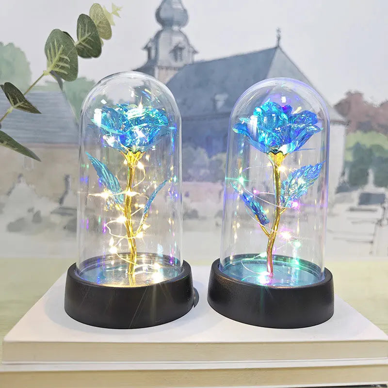 Eternal Rose LED Light in Glass Dome – Romantic Valentine’s Day Gift for Girlfriend | Forever Flower Decoration for Wedding, Mother’s Day & Bridesmaid Gifts