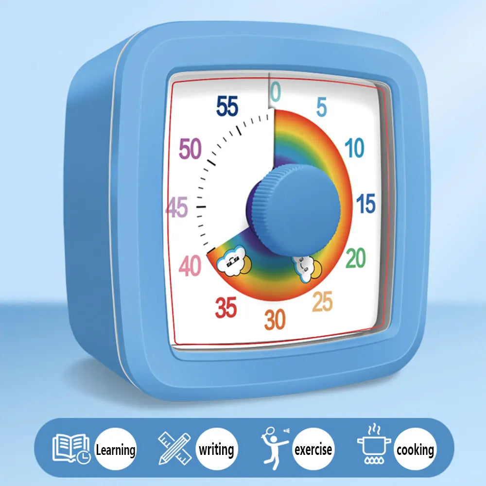 Temporizador visual de 60 minutos para niños - Temporizador de cuenta atrás para tareas, aprendizaje, estudio y gestión del tiempo