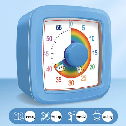 Temporizador visual de 60 minutos para niños - Temporizador de cuenta atrás para tareas, aprendizaje, estudio y gestión del tiempo