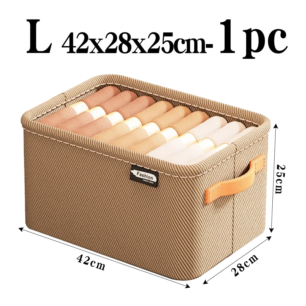 Thickened Clothes Storage Organizer – Foldable Wardrobe Storage Box for Pants, Sweaters, Jeans & Clothing, Drawer Organizer Cabinet Storage Container for Home Organization