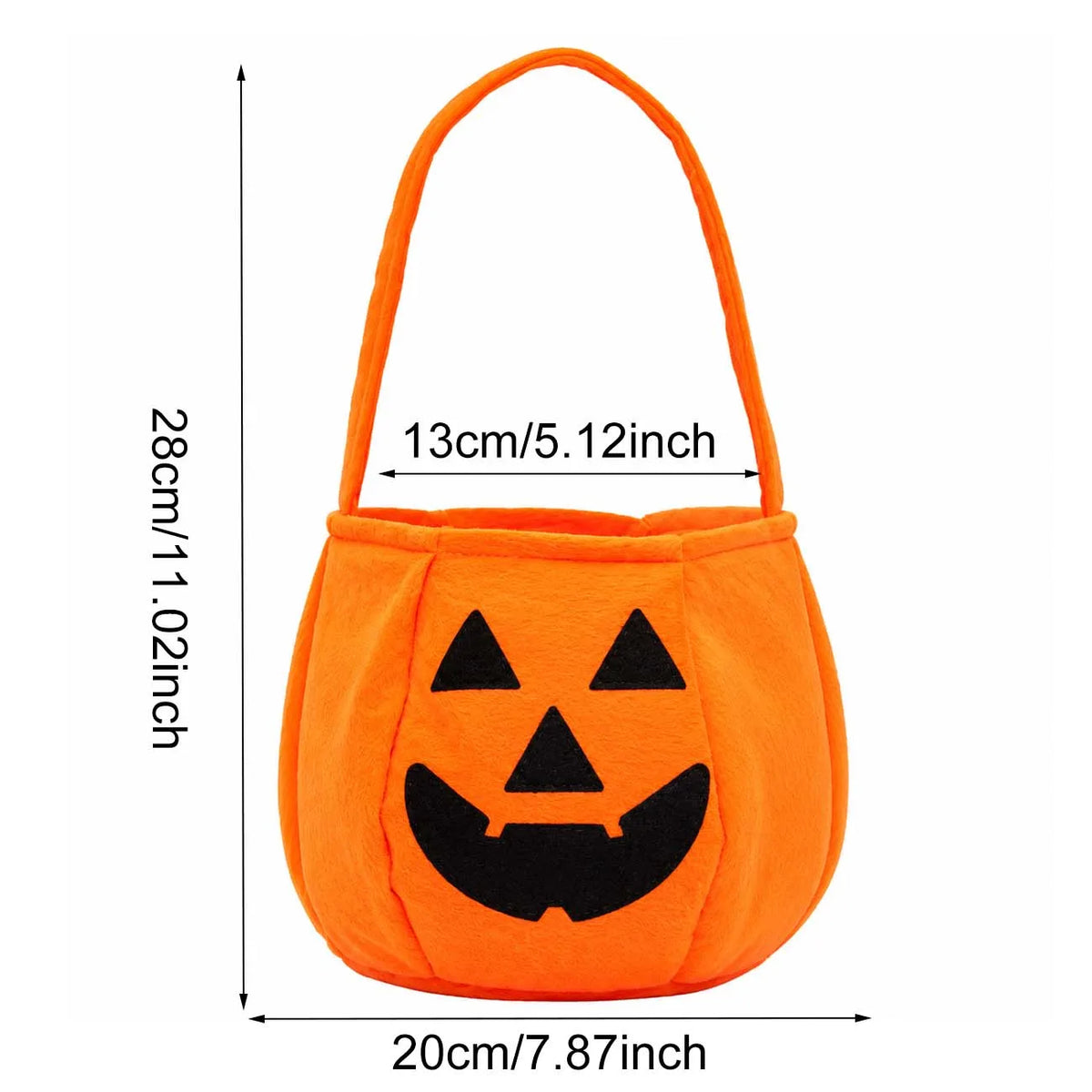 1PC Halloween Plush Candy Bag, Pumpkin Cat Vampire Witch Treat Basket, Portable Trick or Treat Tote for Kids, Halloween Party Decorations, Candy Storage and Gift Bag