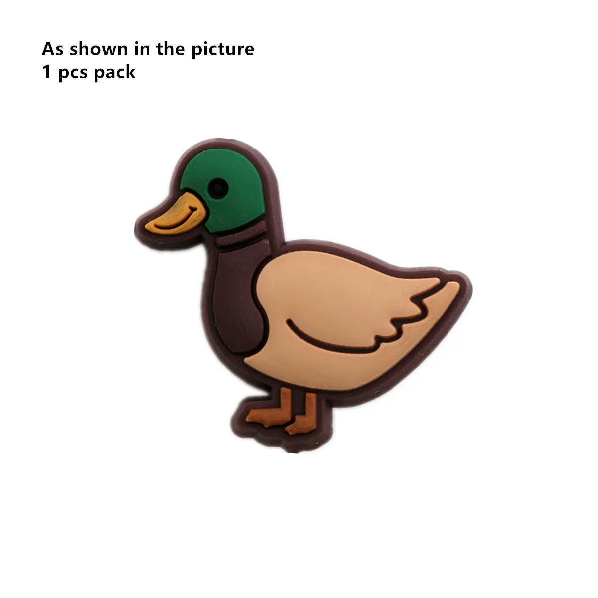 1PC Cartoon Animal Shoe Charm – Cute PVC Clog Pins with Duck, Penguin, Frog, Bear & Pig Designs, Funny Shoe Decorations