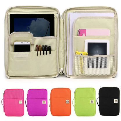 A4 Zipper Portfolio Folder – Travel Conference Document Case & Multifunction File Organizer Bag