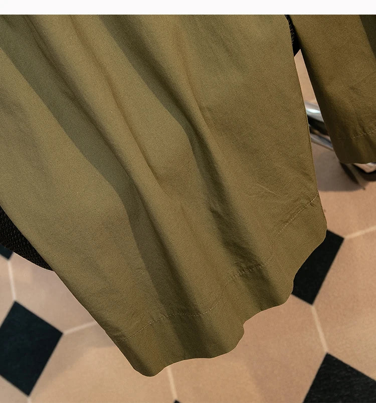 Pantalones sueltos de pierna ancha de talle alto cómodos e informales para mujer de talla grande, estilo retro japonés, pantalones de farol