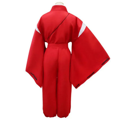 Inuyasha Cosplay Costume Set – Kagome / Kikyo Kimono Outfit with Wig & Shoes (Unisex Halloween Costume)