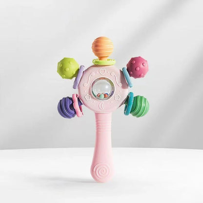 Hochet Girafe – Hochet Musical Sensoriel pour Nouveau-Né (0-12 Mois), Jouet de Dentition pour Bébé, Hochet Musical en Forme de Marteau de Sable pour le Développement et l'Éveil de Bébé