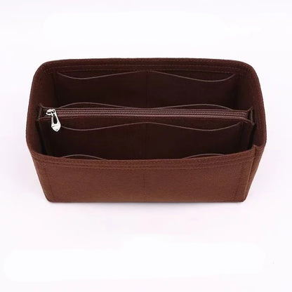 Separador organizador de fieltro para bolso – Divisor de almacenamiento para bolsos Speedy 25/30/35 y Neverfull, organizador interno multibolsillos para bolsos de lujo, carteras y bolsos de mano