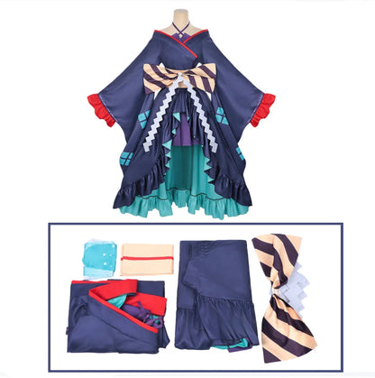 Cosmic Princess Kaguya / Tsukimi Yachiyo Cosplay Costume | Dark Blue Dress for Party, Stage Performance & Anime Convention