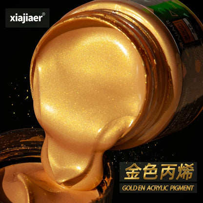 Metallic Acrylic Paint Pigment – Gold, Silver & Bronze Pearlescent (100ml / 300ml) for Painting & Art Projects