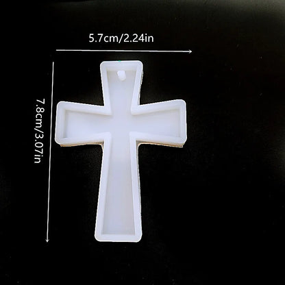 Moule en silicone Croix de Bénédiction – Moule DIY pour la fabrication de bougies, de savons, de perles, d'argile, de ciment, de résine époxy, d'artisanat et de projets de décoration religieuse