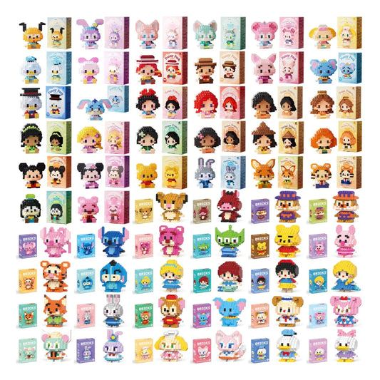 Disney Stitch & LinaBell Building Blocks Set – Cartoon Character Figures, DIY Assembly Bricks & Creative Construction Toy Gift for Kids